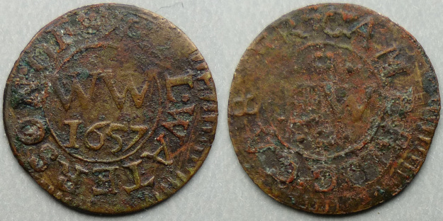 Cambridge, Will Waterson 1657 farthing